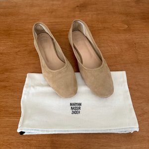 maryam nassir zadeh serafina flats • buff suede • sz 40.5 (fits 9-9.5) • $379